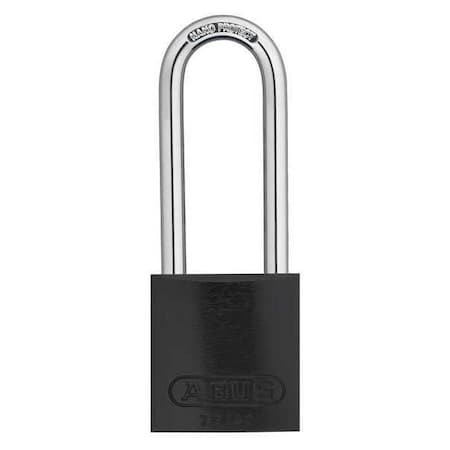 Abus Keyed Padlock, Open, Rectangular Aluminum Body, Hardened Steel Shackle, 13/16 in W, 3 PK 15418