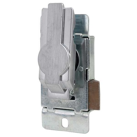 Ccl Enclosure Lock, Dull Chrome, Varies For Door Thickness, 0 Number of Keys, Non-Keyed Key Type 15768