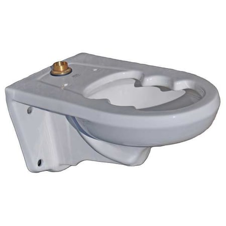 American Standard Toilet Bowl, 1.28 to 1.6 gpf, Flushometer, Wall Mount, Elongated, White 2296019EC.020