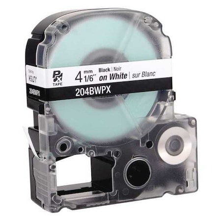 Epson Label Cartridge, Black on White, Labels/Roll: Continuous 204BWPX