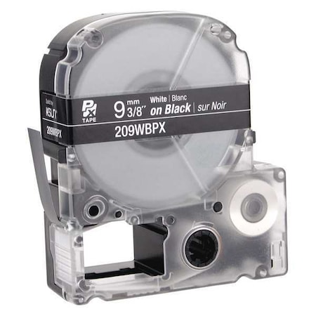 Epson Label Cartridge, White on Black, Labels/Roll: Continuous 209WBPX