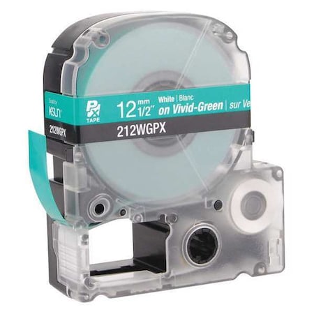 Epson Label Cartridge, White on Green, Labels/Roll: Continuous 45WA28