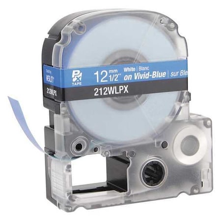 Epson Label Cartridge, White on Blue, Labels/Roll: Continuous 212WLPX