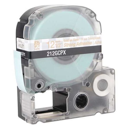 Epson Label Cartridge, Gold on Clear, Labels/Roll: Continuous 212GCPX