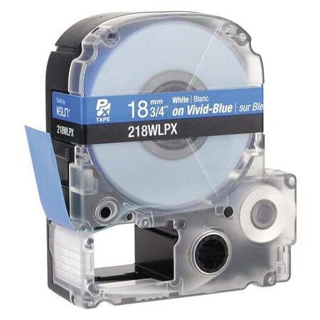 Epson Label Cartridge, White on Blue, Labels/Roll: Continuous 218WLPX