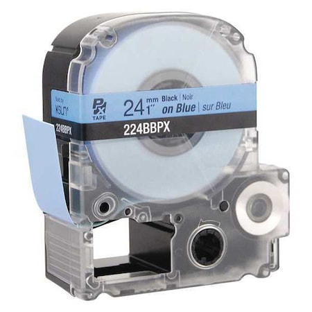 Epson Label Cartridge, Black on Blue, Labels/Roll: Continuous 224BBPX