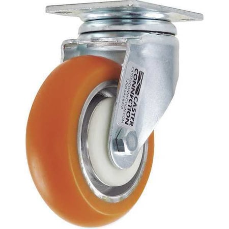 Zoro Select Swivel Plate Caster, Polyurethane, 400 lb. CDP-G-84