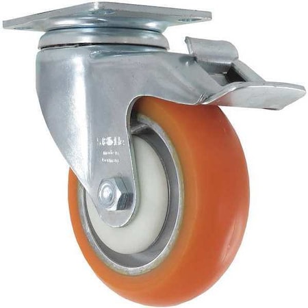 Zoro Select Plate Caster, 660 lb. Ld Rating, Ball LK-ALBS 100K-1-FI