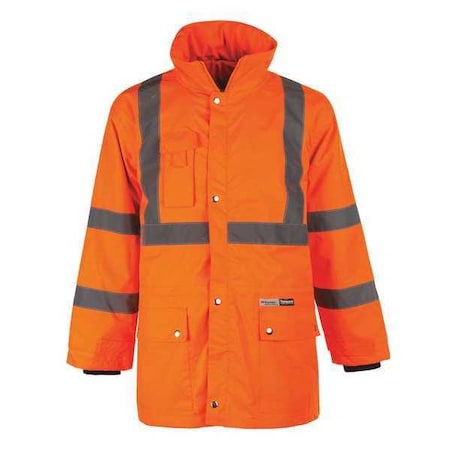 Condor Hi-Vis Jacket, Polyester, Class 3 Orange, M 45XA27