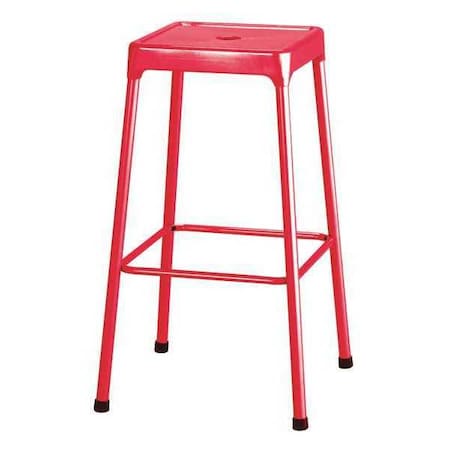 Safco Stool, No Backrest, 29", Color: Red 6606RD