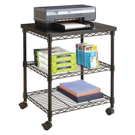 Safco Machine Stand, Black, 24in.W, 20in.D, 27in.H 5207BL