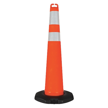 Zoro Select Traffic Cone, Polyethylene, Engineer, 42 in Height, 4.23 lb, Orange 45YJ69