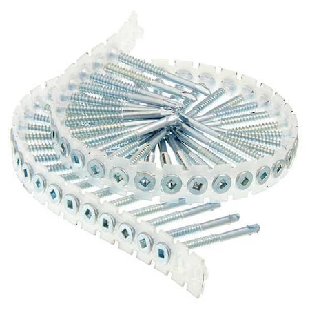 Duraspin Drywall Screw, #8 x 2 in, Steel, Flat Head Square Drive, 1000 PK 08G200CKLFPS