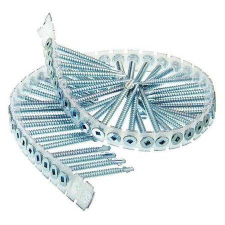 Duraspin Drywall Screw, #8 x 2 in, Steel, Wafer Head Square Drive, 1000 PK 08G200WWK