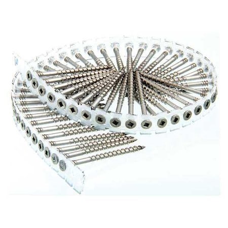 Senco Drywall Screw, #8 x 2-1/2 in, Steel, Flat Head Square Drive, 800 PK 08D250S