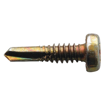 Duraspin Drywall Screw, #10 x 3/4 in, Steel, Pan Head Square Drive, 8000 PK 10M075YLFT4X