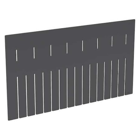 Akro-Mils Industrial Grade Polymer Divider, Black, 20 1/2 in L, 11 5/16 in H, 6 PK 42222
