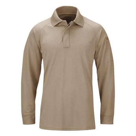 PROPPER Long Sleeve Polo, XL, Silver Tan F53620A226XL