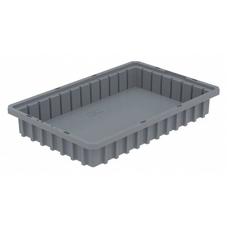 Akro-Mils Industrial Grade Polymer, Divider Box, Gray, 16 1/2 in L, 2 1/2 in H 33162GREY