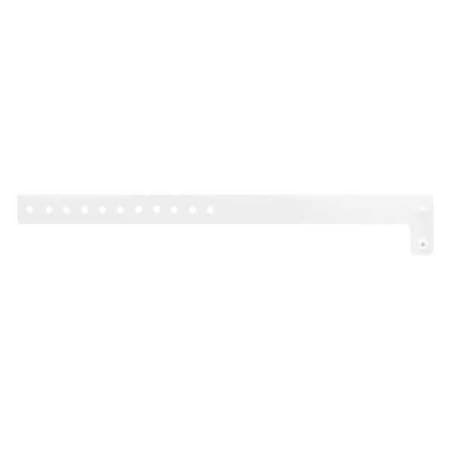 Identiplus ID Wristband, Vinyl, L-Shaped, White, PK500 V1-09