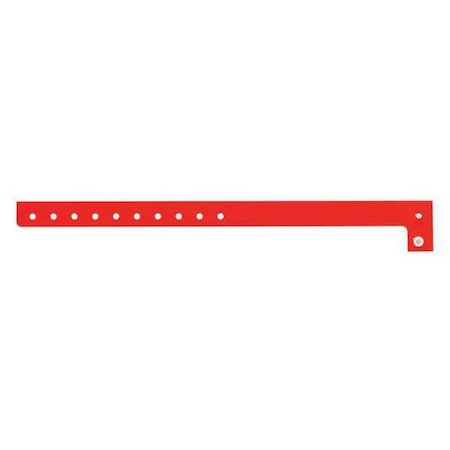 Identiplus ID Wristband, L-Shaped, Red, 5/8 in W, PK500 P1-03