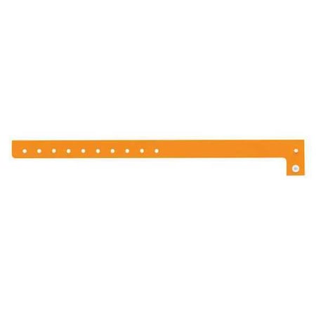 Identiplus ID Wristband, Orange, 5/8 in. W, PK500 P1-04