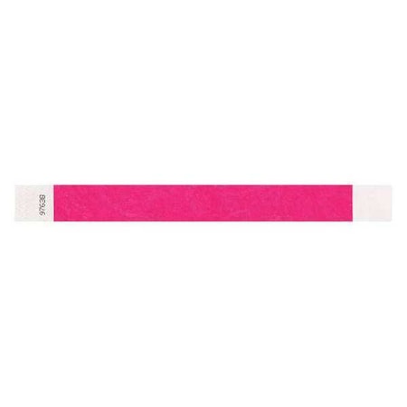 Identiplus ID Wristband, Adhesive, Pink, 1 in. W, PK500 T2-07