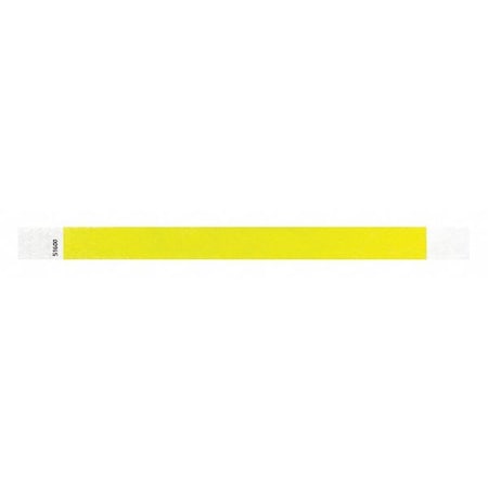 Identiplus ID Wristband, Tyvek, Light Yellow, PK500 T3-02