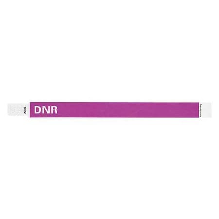 Identiplus ID Wristband, Tyvek, 10 in. L, DNR, PK500 ALR-TP-36