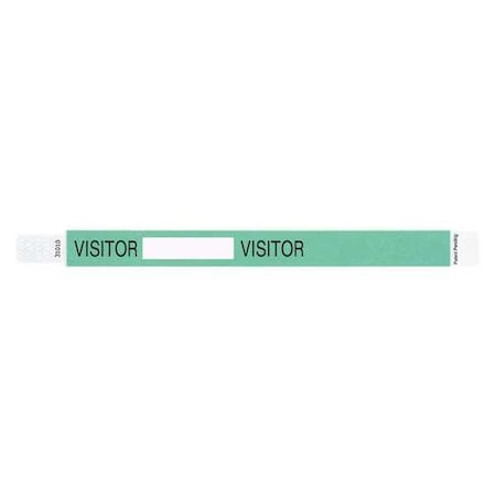 Identiplus ID Wristband, 10inLx3/4inW, Visitor, PK500 VIS-TA-17