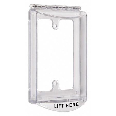 Safety Technology International Protective Cover, Polycarbonate, Flush Mount, 3 1/4 in W x 4 1/2 in H x 1 1/8 in D, Clear STI-6519