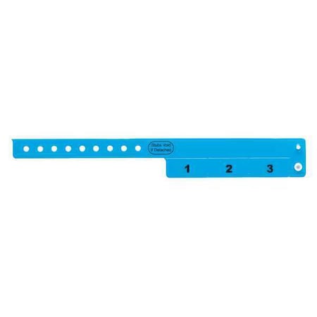 Identiplus ID Wristband, Vinyl, Cash Tag, Blue, PK500 VC3-05