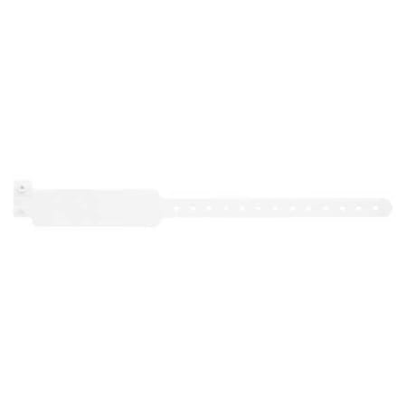 Identiplus ID Wristband, Plastic, Wide, White, PK500 CLS-PXO-09