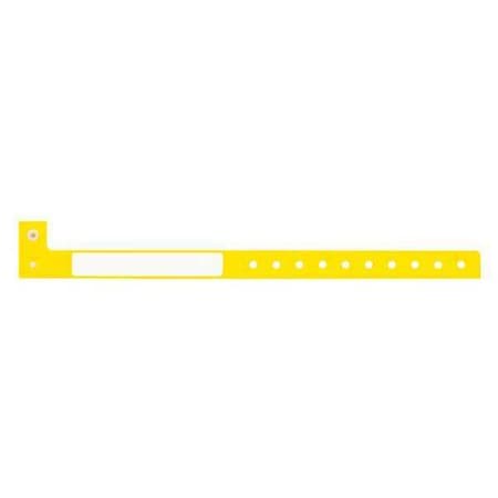 Identiplus ID Wristband, Yellow, 1-1/4 in. W, PK500 CLS-PAO-34