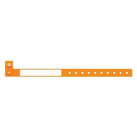Identiplus ID Wristband, Orange, 1-1/4 in. W, PK500 CLS-PAO-40