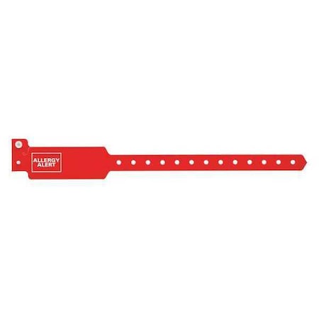 Identiplus ID Wristband, Red, Allergy Alert, PK500 ALR-PW-03