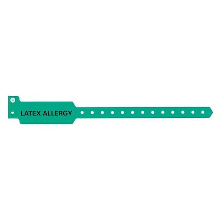Identiplus ID Wristband, Green, Latex Allergy, PK500 ALR-PW-35