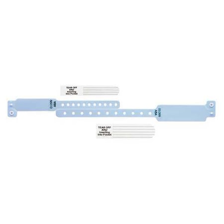 Identiplus ID Wristband Set, Vinyl, Blue, PK300 CLS-300-V1AFI-37