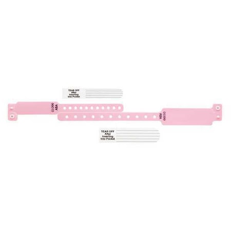 Identiplus ID Wristband Set, Vinyl, Pink, PK300 CLS-300-V1AFI-38