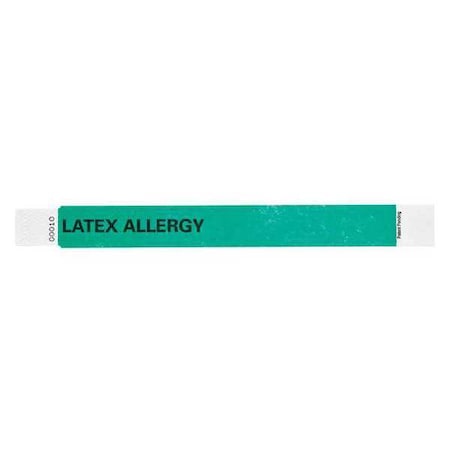 Identiplus ID Wristband, 1 in. W, Latex Allergy, PK500 ALR-TA-35