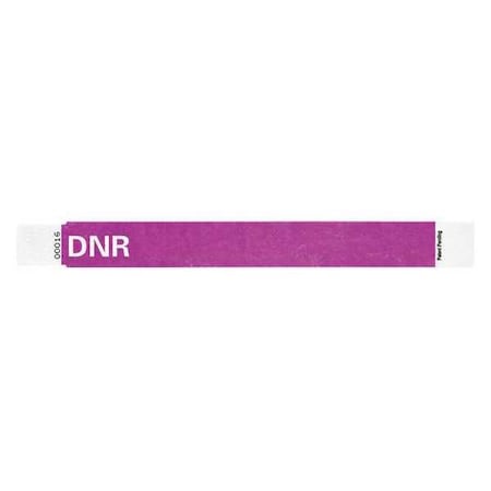 Identiplus ID Wristband, Tyvek, 1 in. W, DNR, PK500 ALR-TA-36