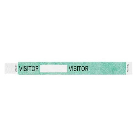Identiplus ID Wristband, 10inL x 1inW, Visitor, PK500 T2UD-205-17