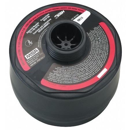 Msa Safety Gas Mask Canister, OV, P100, Black/Magenta, 12 PK, NIOSH 10094315