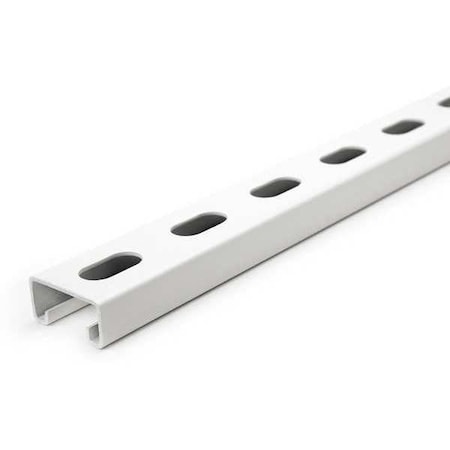 Zoro Select Single Channel Strut, Slotted, Steel, Painted, 9/16 in x 1-1/8 in Hole Size, White FS-500SS WT 60.00