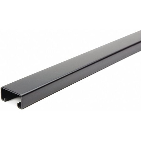 Zoro Select Single Channel Strut, Solid, Steel, Painted, None Hole Size, Black FS-500 FBK 60.00