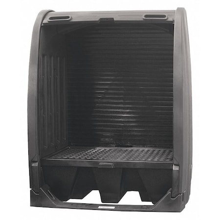 Black Diamond Eco Solutions Spill Pallet, 58 gal Spill Capacity, 2 Drums, 1,000 lb Load Capacity, PVC 4062-BD