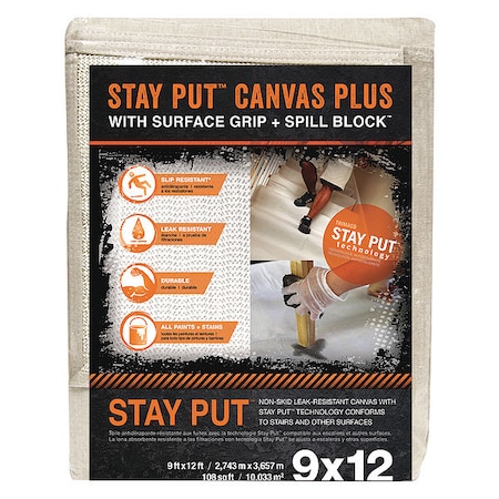 Trimaco Drop Cloth, 12 ft. L x 9 ft. W 04321