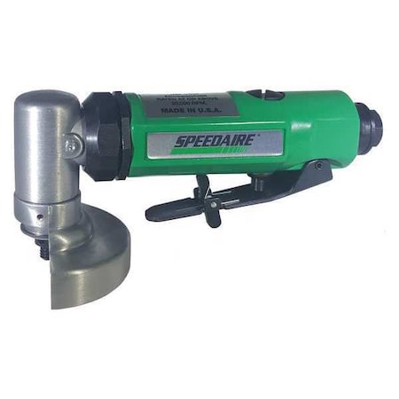 Speedaire Angle Angle Grinder, 1/4 in NPT Female Air Inlet, Heavy Duty, 12,000 RPM, 0.4 hp 45YY18
