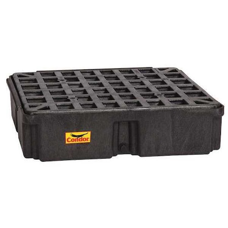Condor Spill Deck, 15 gal Spill Capacity, 1 Drums, 2,000 lb Load Capacity, Polyethylene 1633BDC