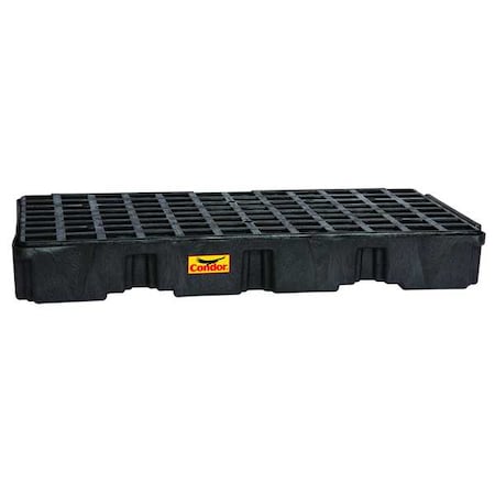 Condor Spill Deck, 30 gal Spill Capacity, 2 Drums, 5,000 lb Load Capacity, Polyethylene 1632BC